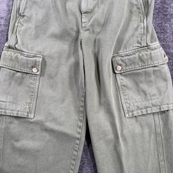 J Crew Relaxed Cargo Pants Women's Size 28 Green Tapered Heavy Weigh Twill BW526 - Picture 12 of 16